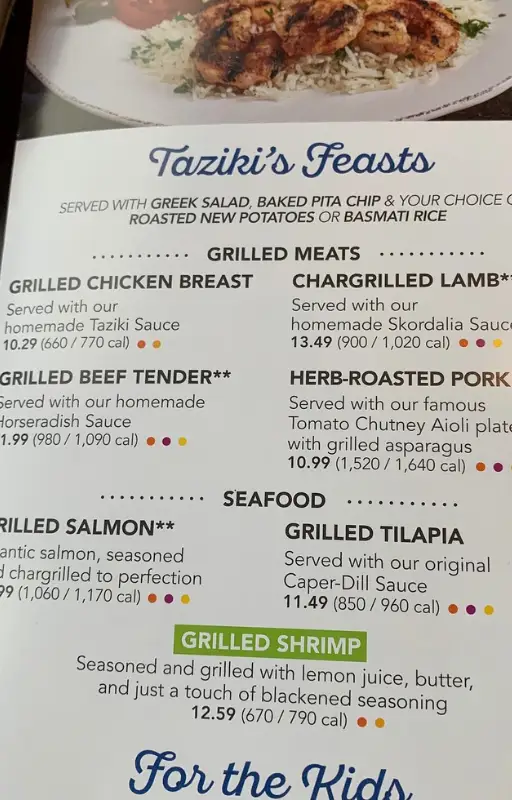 Kids Meals for Ages 12 and Under