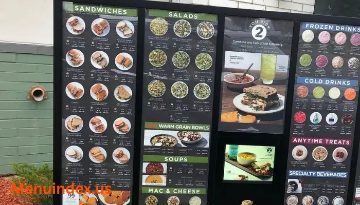 Panera Bread Menu