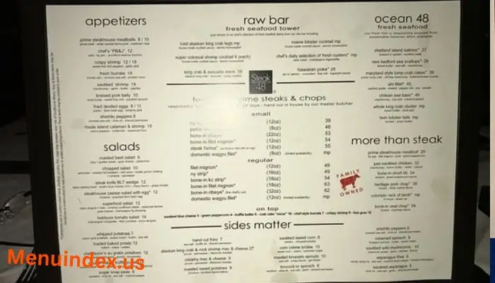 Steak 48 Menu