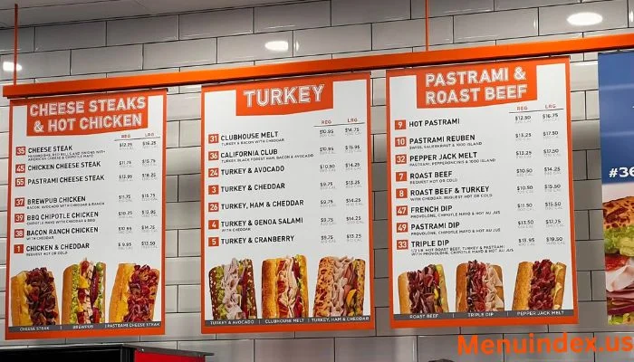TOGO’S Menu