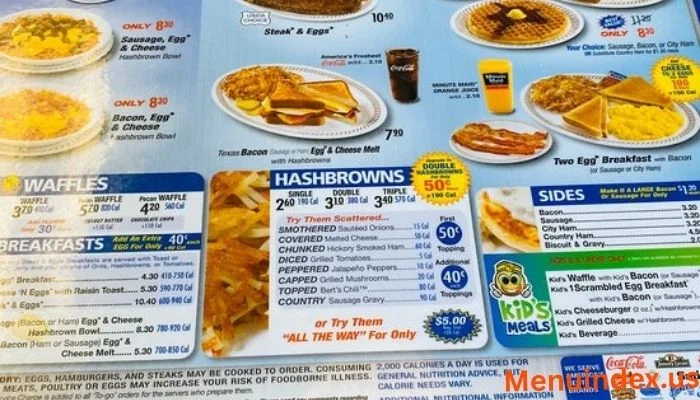 Waffle House Menu